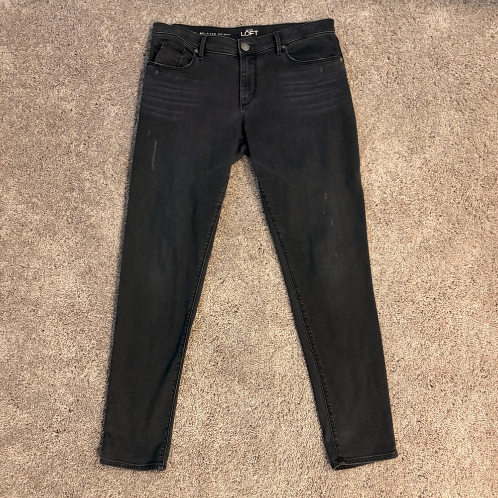 LOFT Black RELAXED SKINNY Jeans